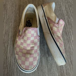 Light Pink Slip On Vans W6